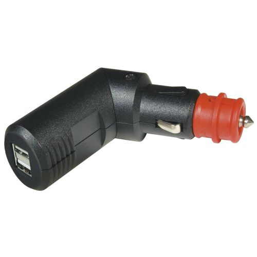 Doppel USB Ladestecker, winkelbar, 12V / 5V, 2 x 2.5A Zigarettenanzünder- und Bordnetz-Steckdosen