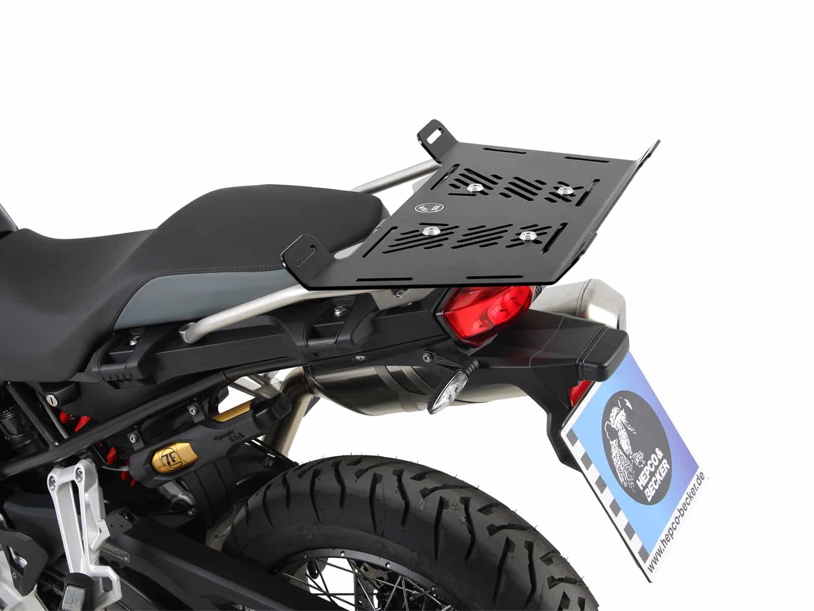 Gepäckbrückenverbreiterung für Kombination mit original Edelstahlbrücke schwarz für BMW F 800 GS (2024-)