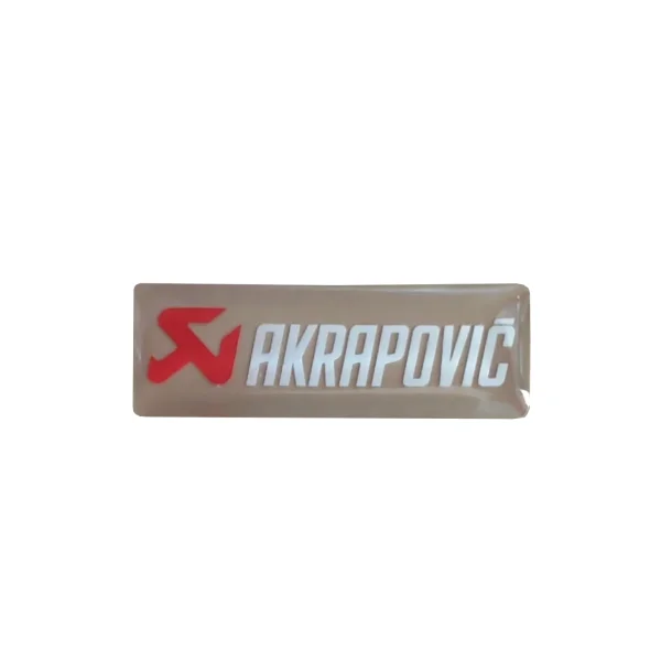 Akrapovic Aufkleber 30 mm Gummi-Aufkleber transparenter Hintergrund für Hitzeschild