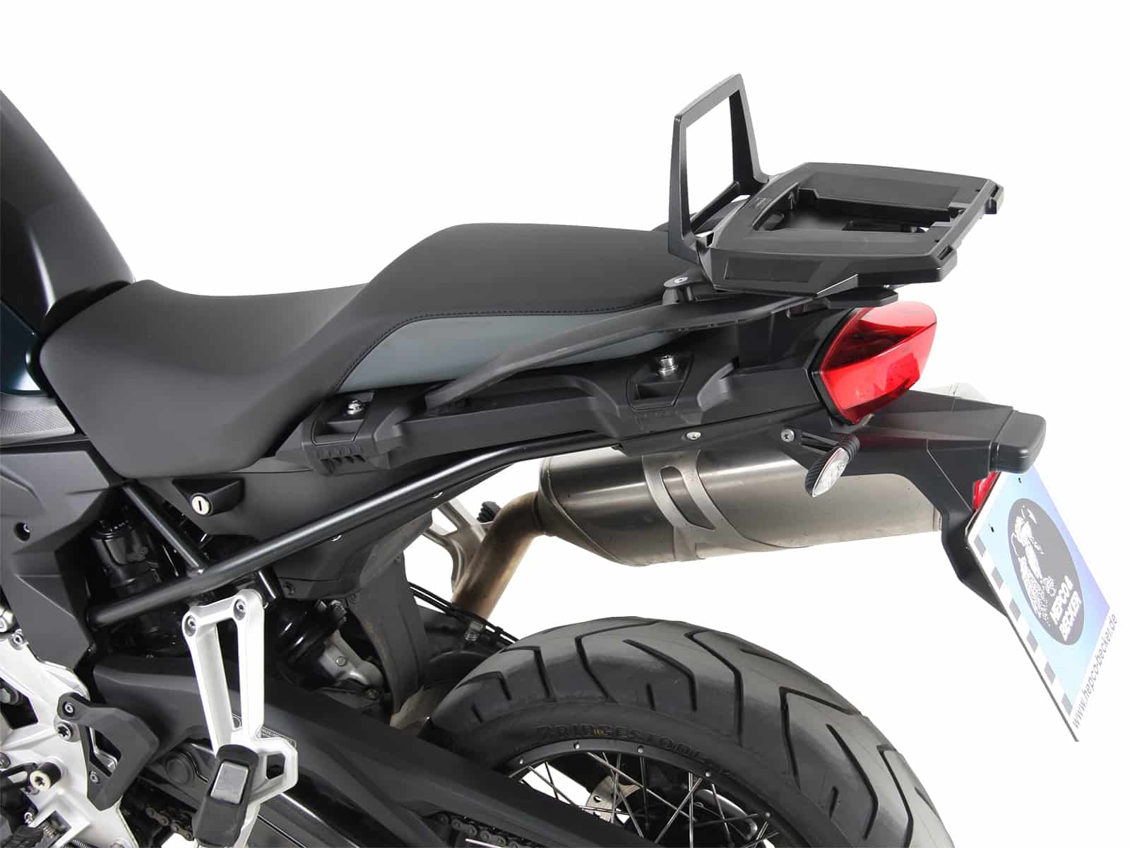 Alurack Topcaseträger schwarz für original Kunststoffbrücke für BMW F 800 GS (2024-)