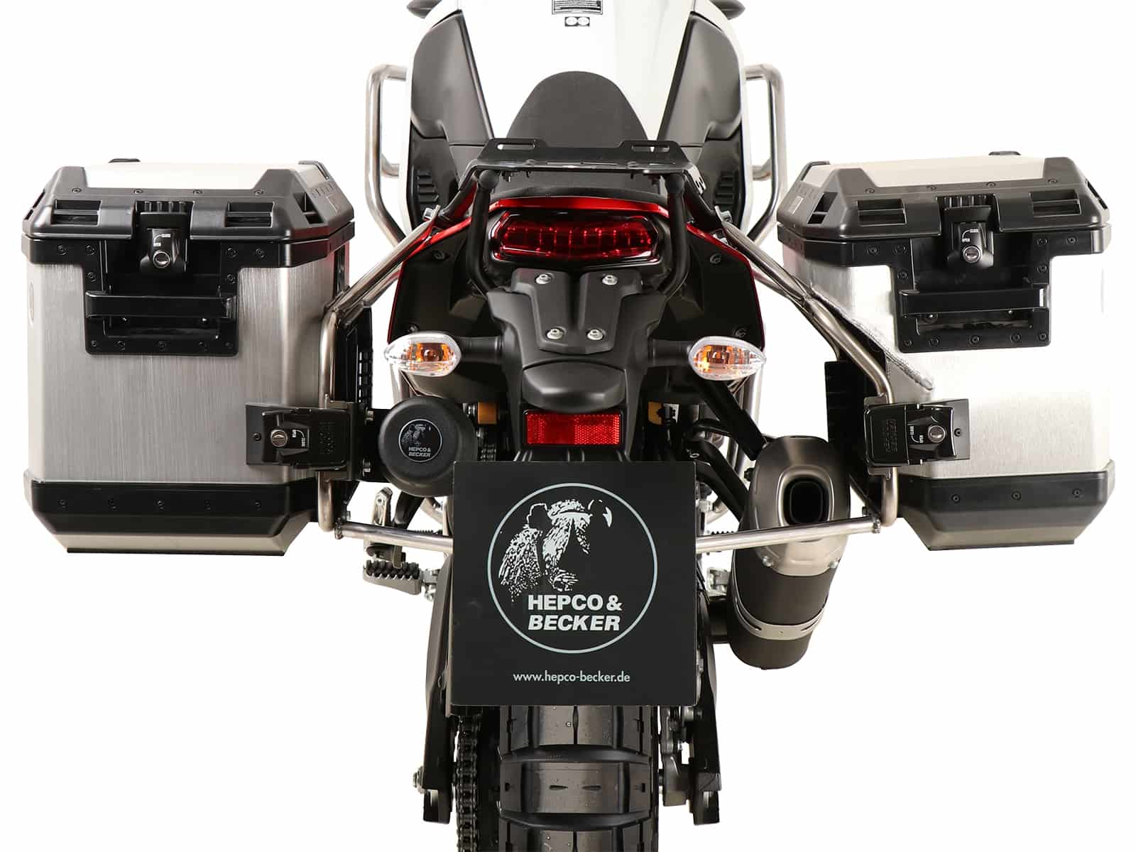 Kofferträgerset Cutout Edelstahl inkl. Xplorer Cutout silber Kofferset für Yamaha Ténéré 700 / Rally (2019-2024)