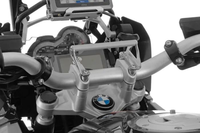 GPS Anbauadapter  auf Lenkerklemmung BMW R1250GS/ R1250GS Adventure/ R1200GS ab 2013/ R1200GS Adventure ab 2014 GPS Anbauadapter  auf Lenkerklemmung BMW R1250GS/ R1250GS Adventure/ R1200GS ab 2013/ R1200GS Adventure ab 2014