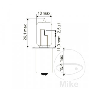Lampe 6V15W PX13.5S JMP HS2 Inhalt 1 Stück