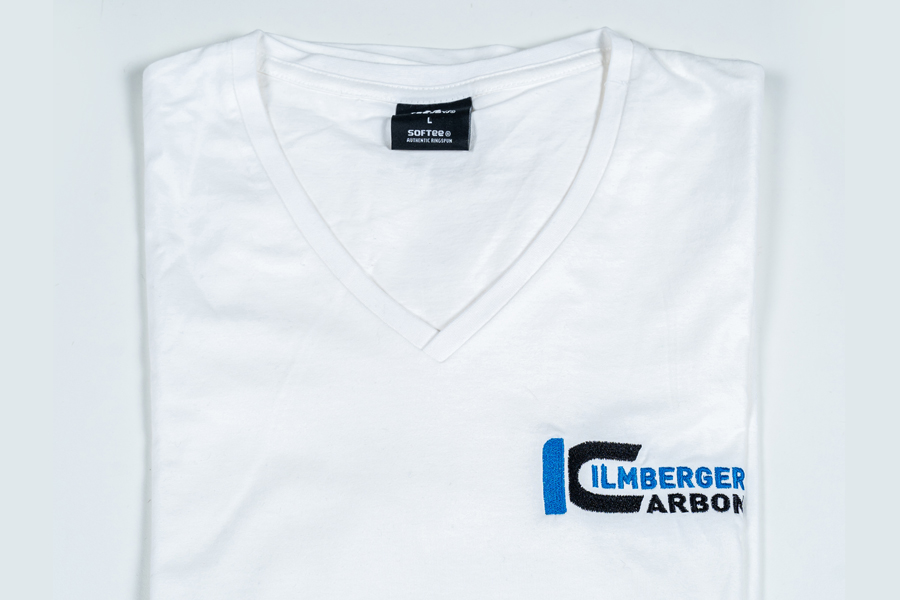 T-Shirt weiß V-Kragen