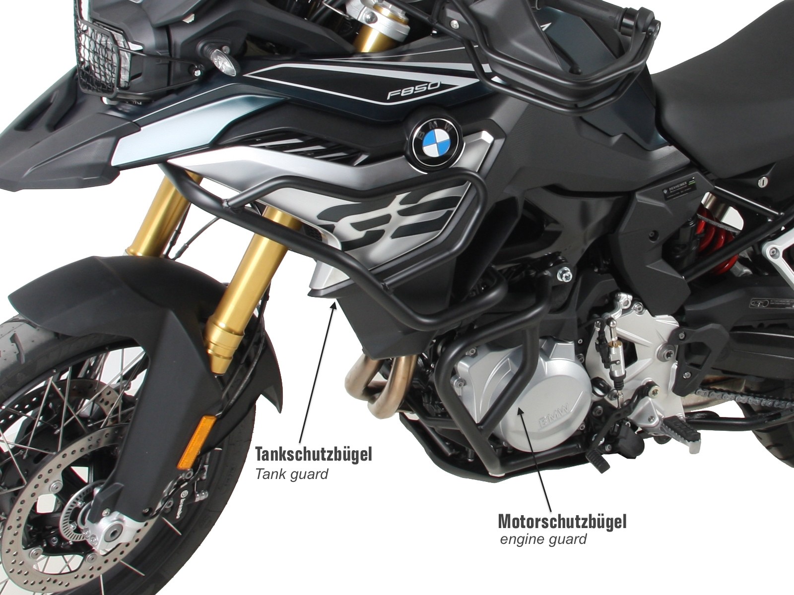 Motorschutzbügel schwarz für BMW F 750 GS (2018-2023)