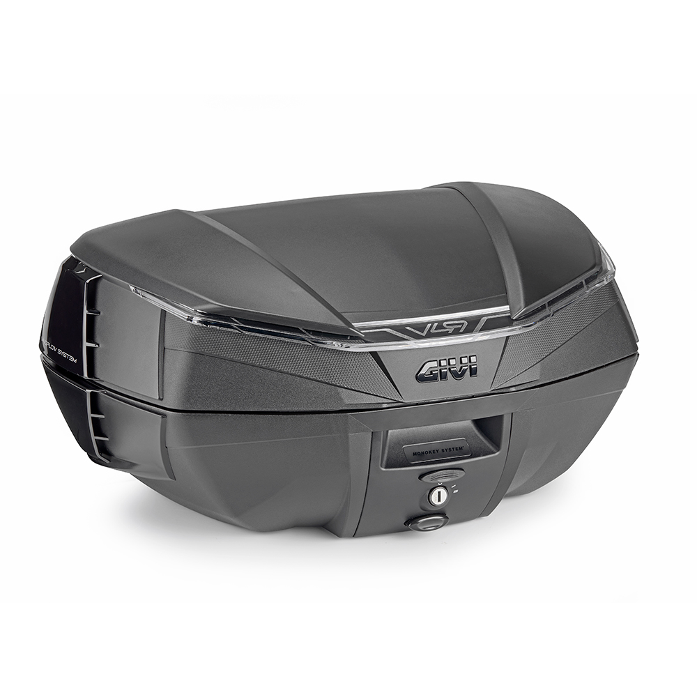 V49 AIR Monokey Topcase mit Wingflow System, schwarz, mit getöntem Reflektor, 49 Liter