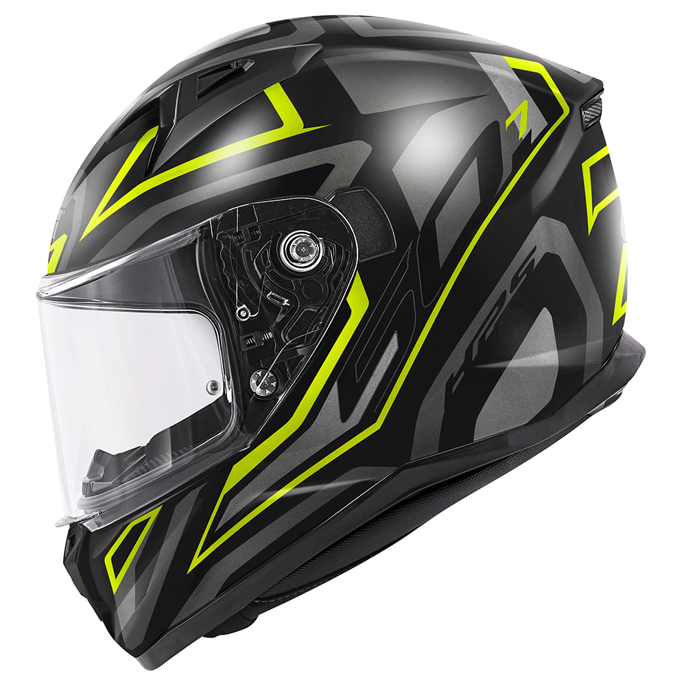 HPS 50.7 PROTON Integral-Helm matt-titanium/gelb - Gr. 56/S
