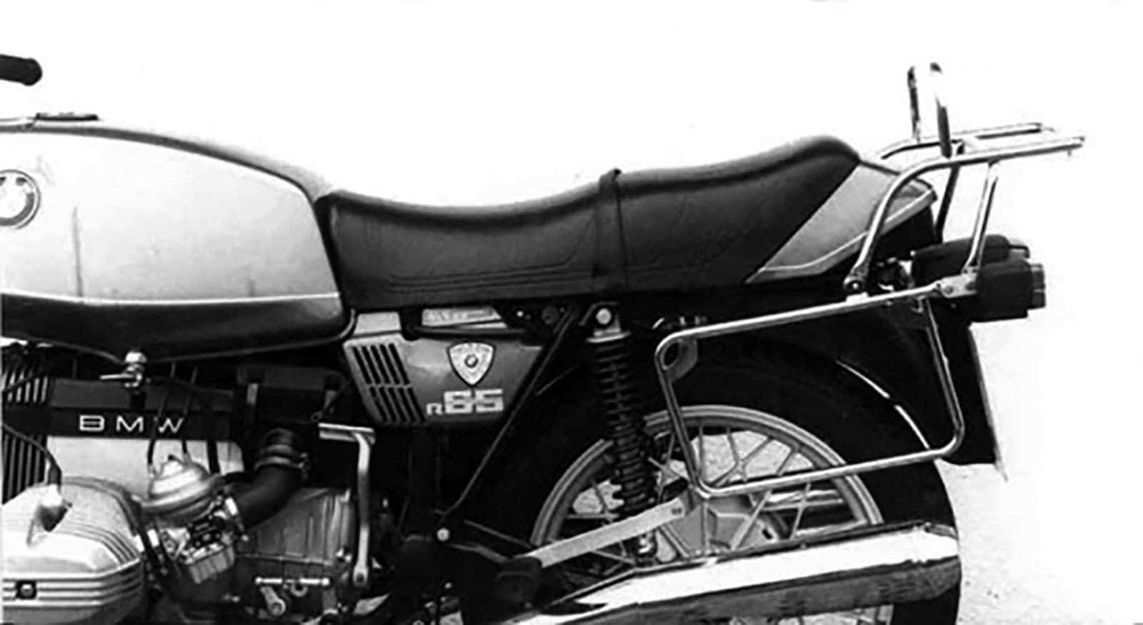 Komplettträgerset (Seitenkofferträger und Rohrgepäckbrücke Topcaseträger) chrom für BMW R 45 (1978-1985)/R 65 (1978-1985) (2 Federbeine)