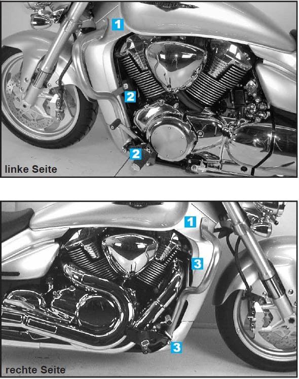 Motorschutzbügel chrom für Suzuki M 1800 (VZR) R Intruder (2006-2012)