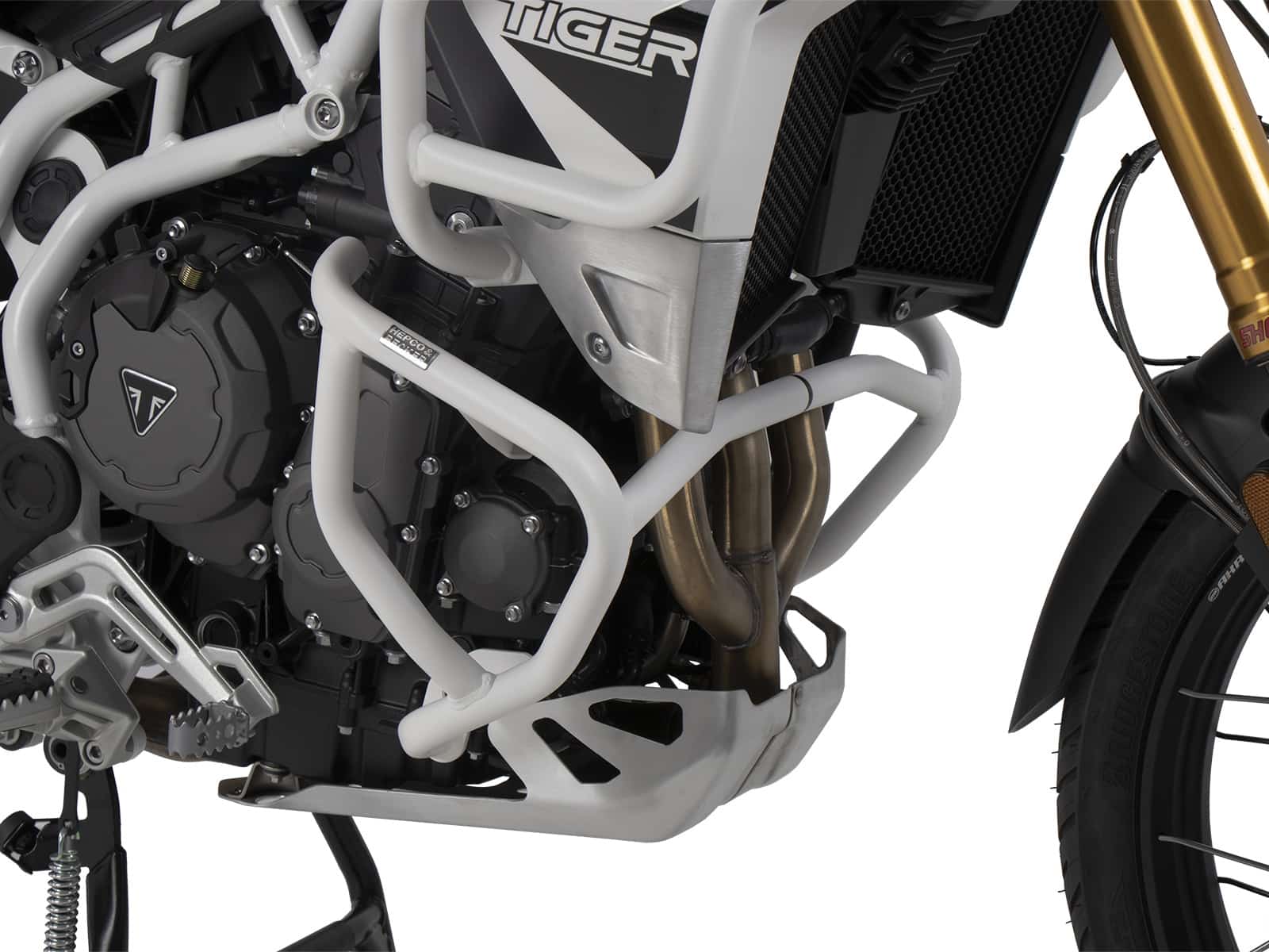 Motorschutzbügel weiß für Triumph Tiger 850 Sport (2021-2024)