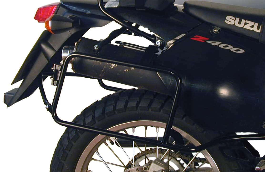Seitenkofferträger festverschraubt schwarz für Suzuki DR - Z 400/S (2000-2008)