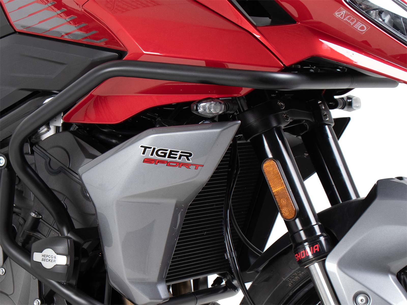Tankschutzbügel schwarz für Triumph Tiger Sport 660 (2022-2025) (nur montierbar in Kombination mit Motorschutzbügel 5017636)
