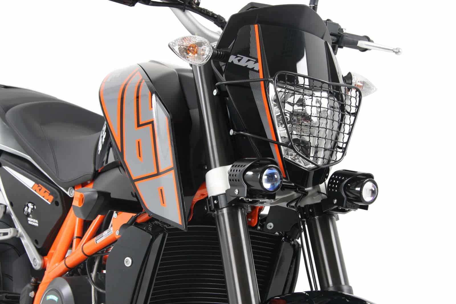 Lampenschutzgitter schwarz für KTM 690 Duke/R (2012-2019)