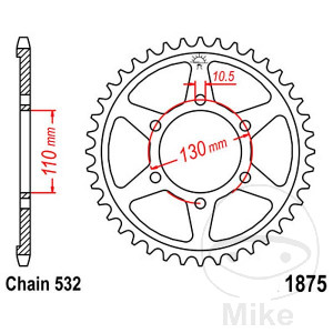 Kettenrad 48Z Teilung 532 Innendurchmesser 110 Lochkreis 130