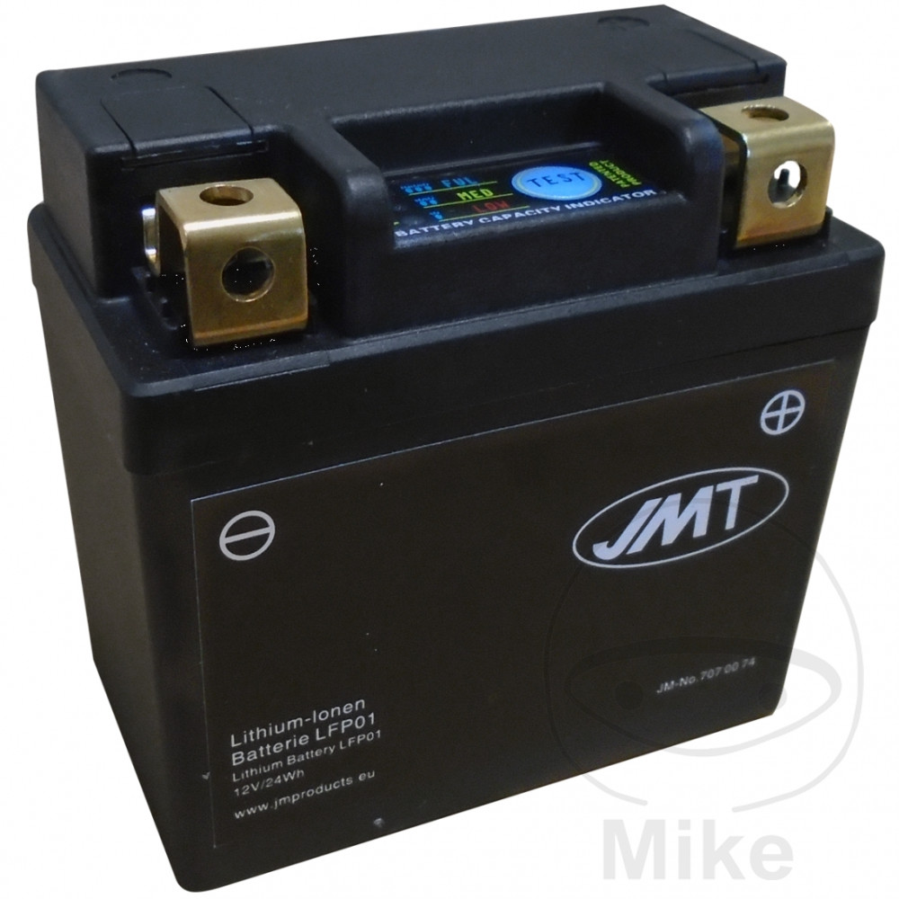Batterie Motorrad LFP01 JMT Lithium-Ionen mit Anzeige Wasserdicht