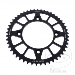 Alu-Kettenrad 49Z Teilung 428 schwarz Innendurchmesser 100 Lochkreis 120
