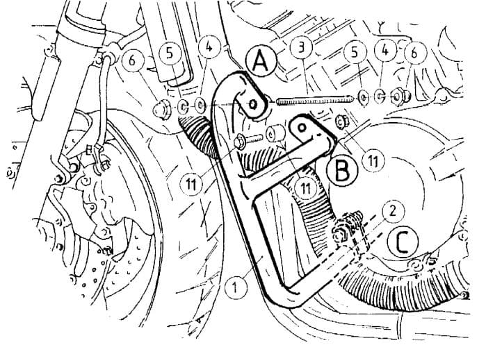 Motorschutzbügel schwarz für Honda CB 900 Hornet (2002-2005)