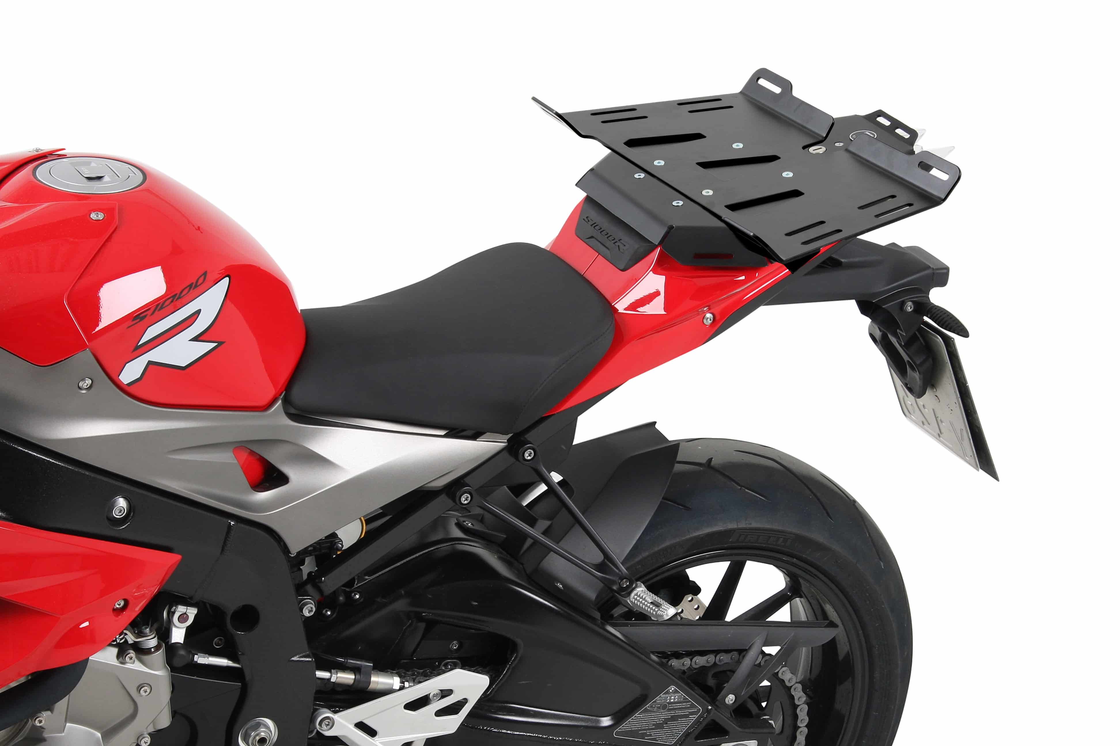 Modellspezifische Gepäckbrückenverbreiterung für Kombination mit Sportrack schwarz für BMW S 1000 RR (2009-2011)