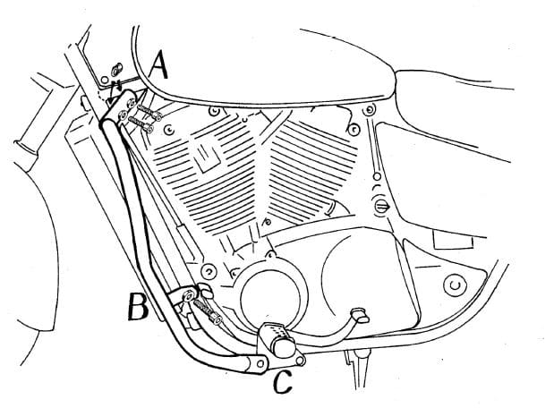Motorschutzbügel chrom für Honda VT 1100 C2 Shadow (1995-2000)