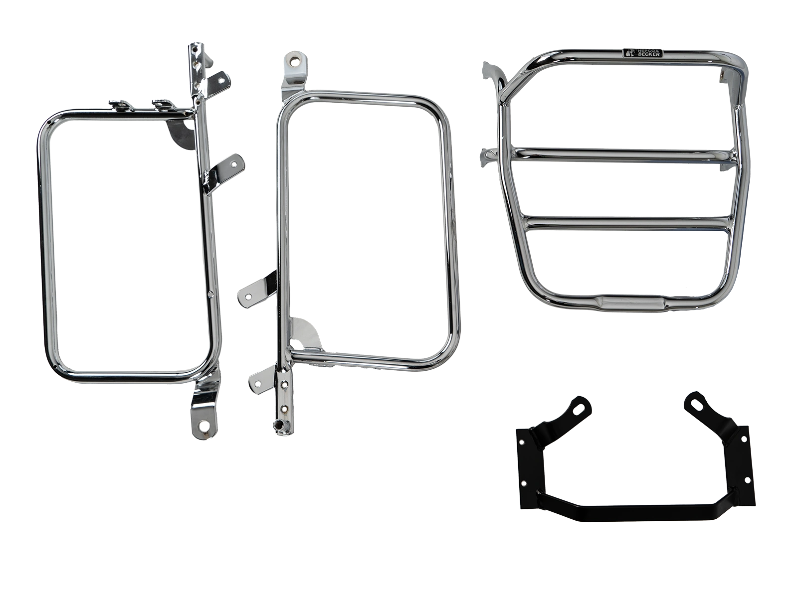 Komplettträgerset (Seitenkofferträger und Rohrgepäckbrücke Topcaseträger) chrom für Kawasaki Z 1000 ST (1979-1980)