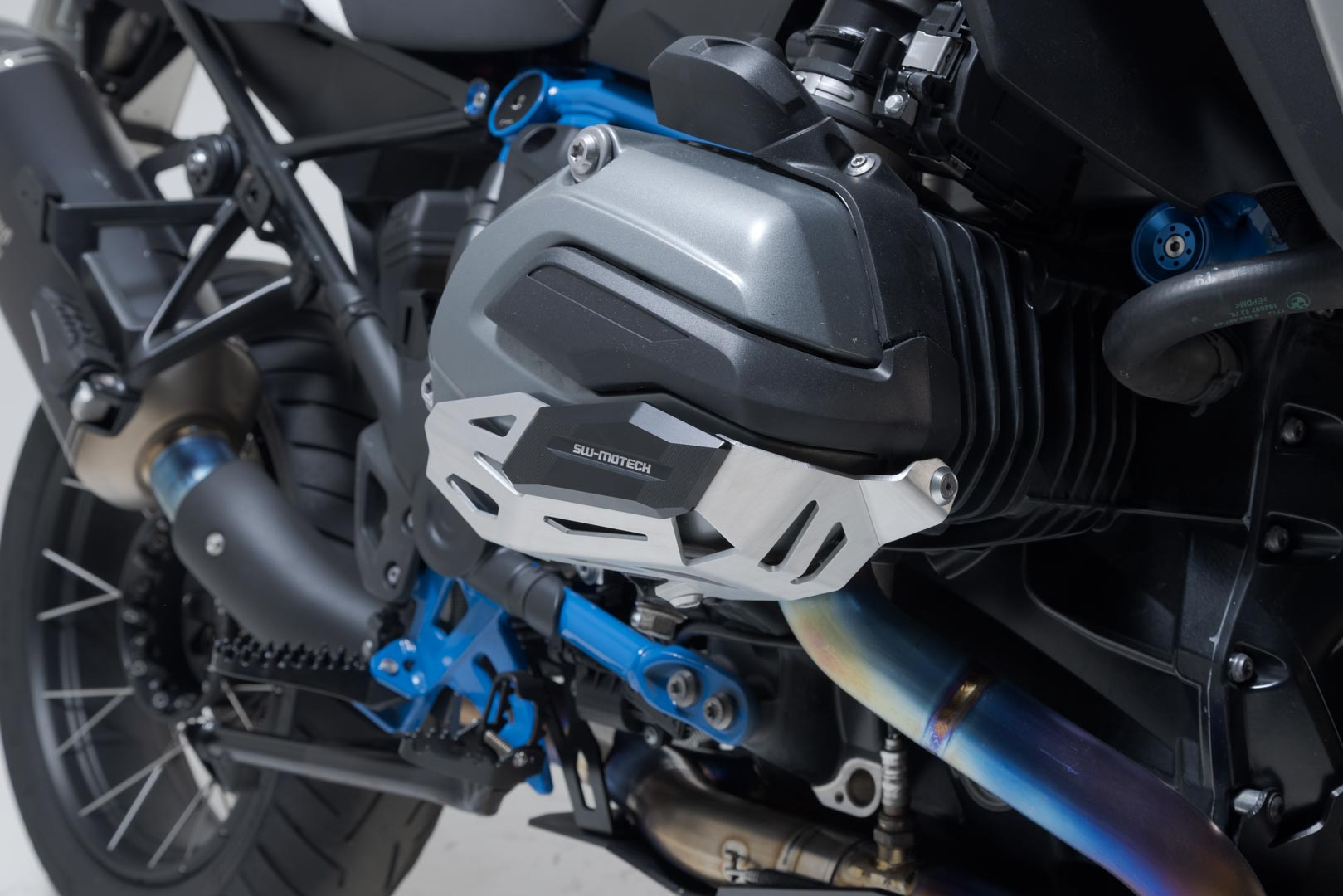 Zylinderschutz Schwarz/Silbern. BMW R 1200-Modelle (12-18).