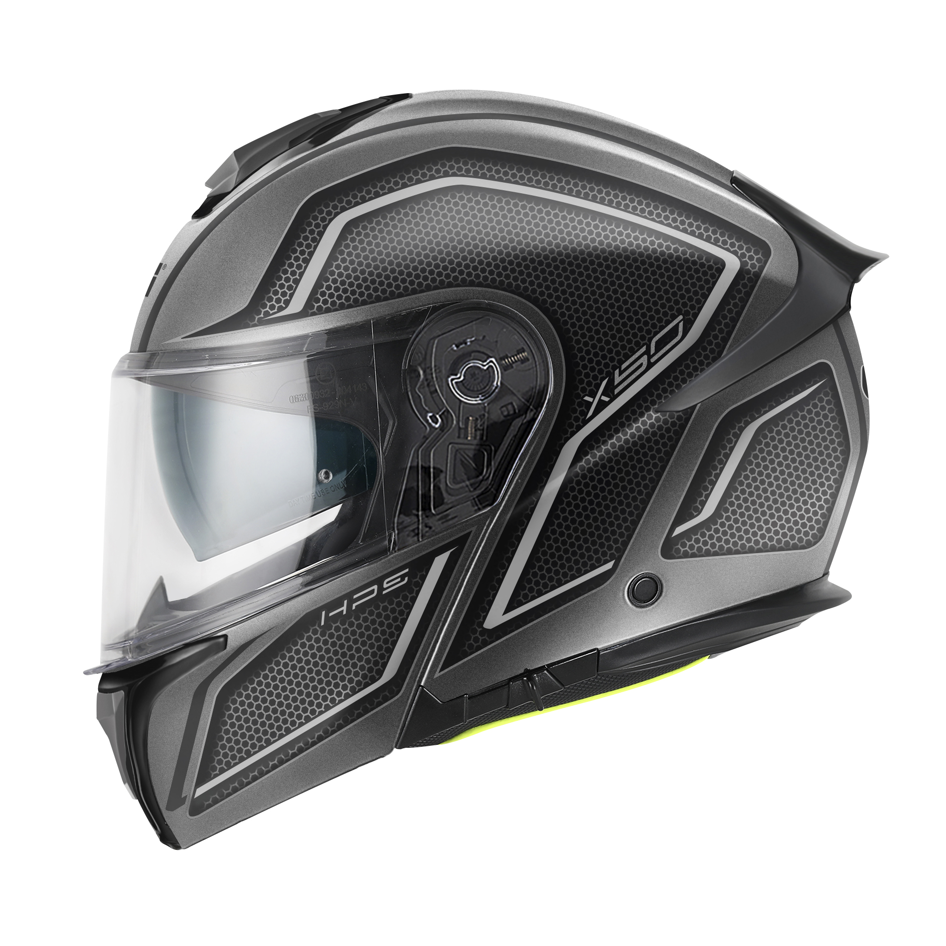 HPS X.50 MODULAR FIBER GRAPHIC HOLOGRAM matt titanium schwarz grau - Gr. 54/XS -