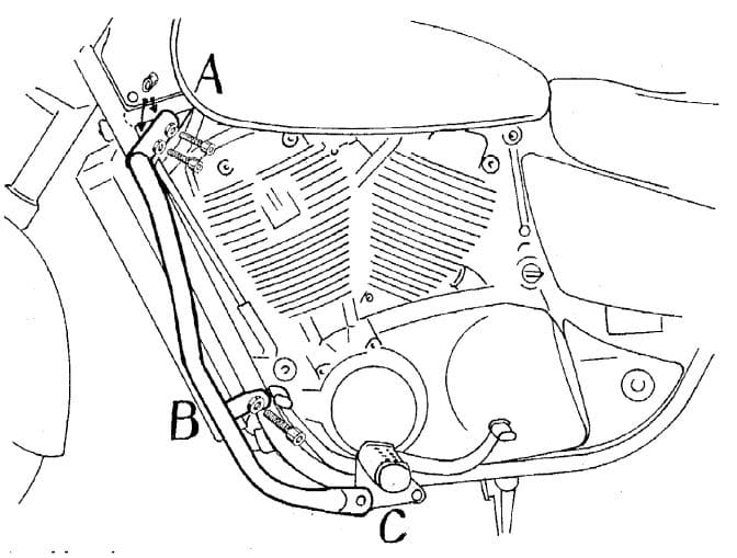 Motorschutzbügel chrom für Honda VT 1100 C3 Shadow (1998-2001)