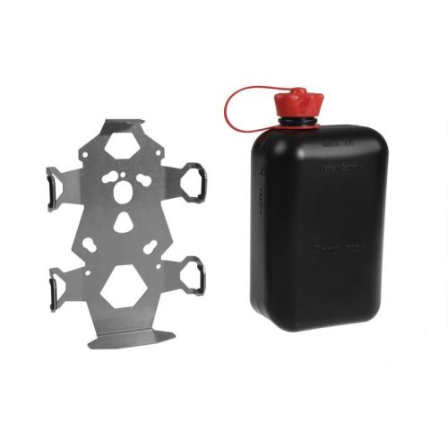 Zubehörhalterset, Kanisterhalter inkl. Benzinkanister Touratech 2 Liter für Motorradkoffer ZEGA Pro/ZEGA Mundo