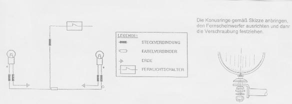 Twinlight Zusatzscheinwerferset (Fernlicht) inkl. Halter und Kabel chrom für Honda VT 750 C2 (1997-2001)