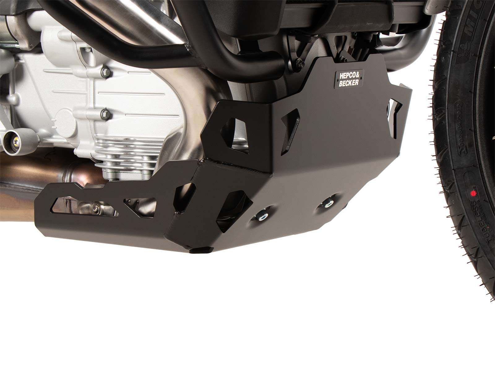 Motorschutzplatte schwarz für Moto Guzzi Stelvio (2024-)