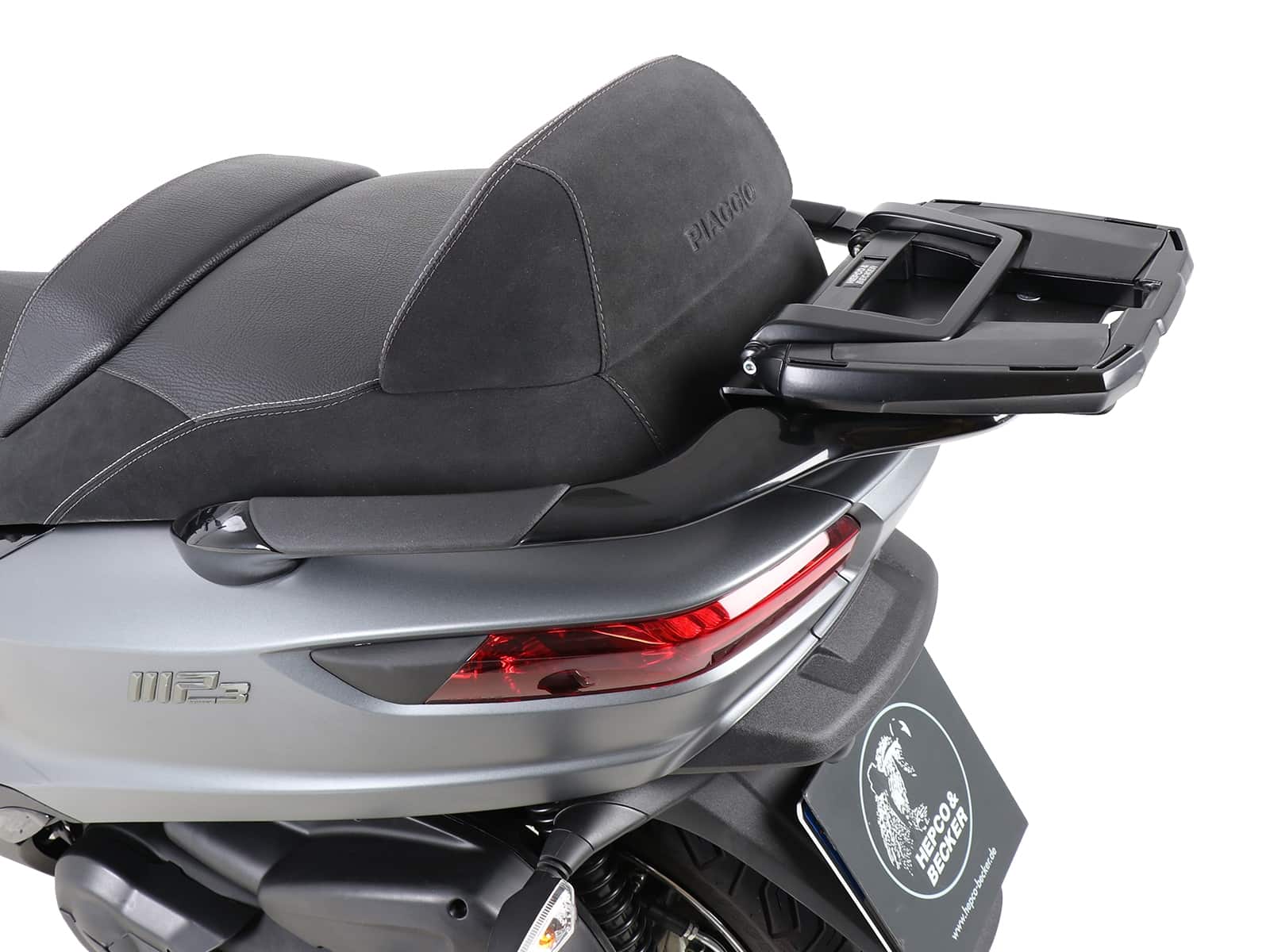 Easyrack Topcaseträger für Kombination mit Originalgepäckbrücke schwarz für Piaggio MP3 500 / Sport Advanced (2015-2021)