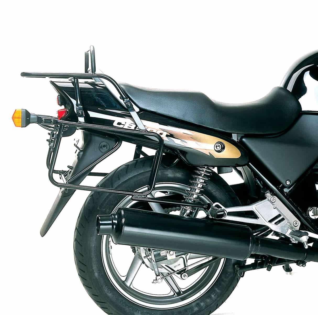 Komplettträgerset (Seitenkofferträger und Rohrgepäckbrücke Topcaseträger) schwarz für Honda CB 500/S (1993-1997)