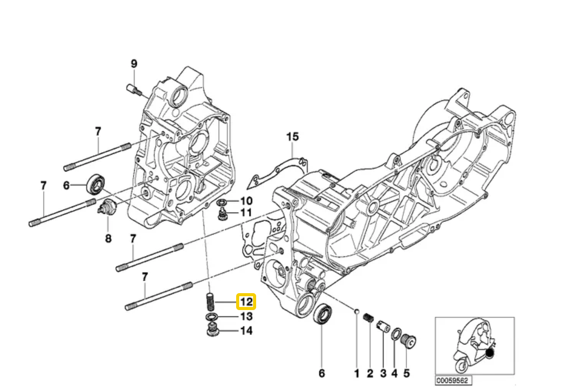 11417651416 Ölsieb 11417651416 für BMW Roller C1 125 und 200