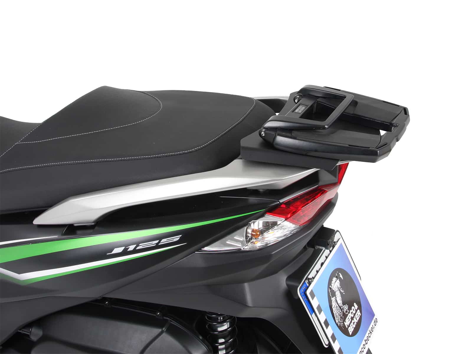 Easyrack Topcaseträger für Kombination mit Original-Gepäckbrücke schwarz für Kawasaki J 125/300 (2014-2020)