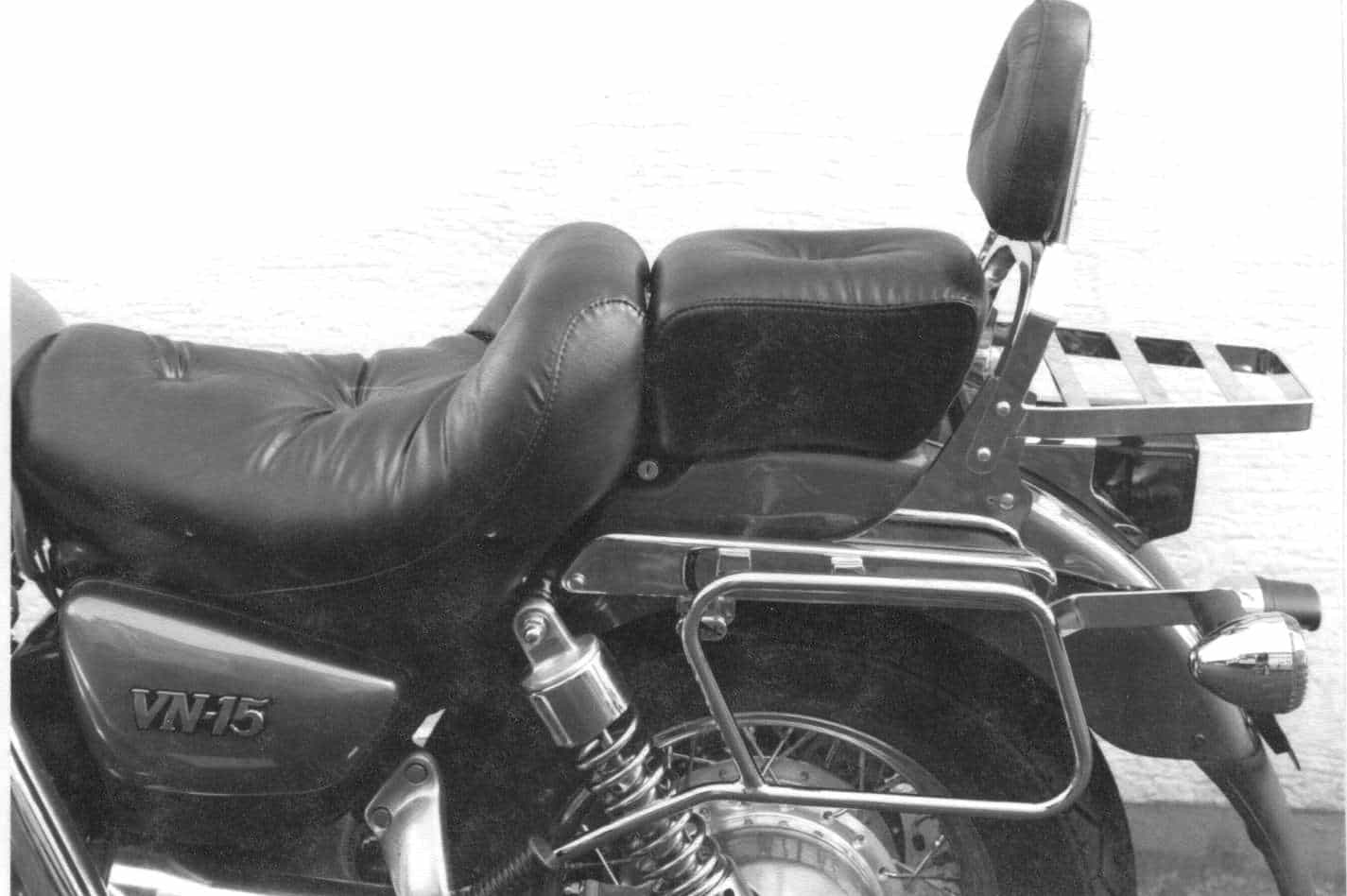Rohr-Ledertaschenhalter chrom für Kawasaki VN 1500-Gußrad (1988-1992)