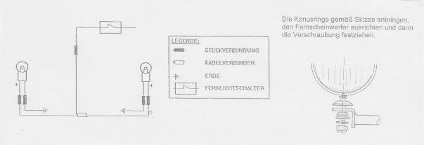 Twinlight Zusatzscheinwerferset (Fernlicht) inkl. Halter und Kabel chrom für Honda VT 1100 C3 Shadow (1998-2001)