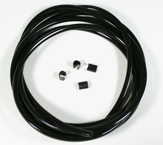 Kantenschutz, schwarz, 2m-Stück + 6 Klemmhülsen