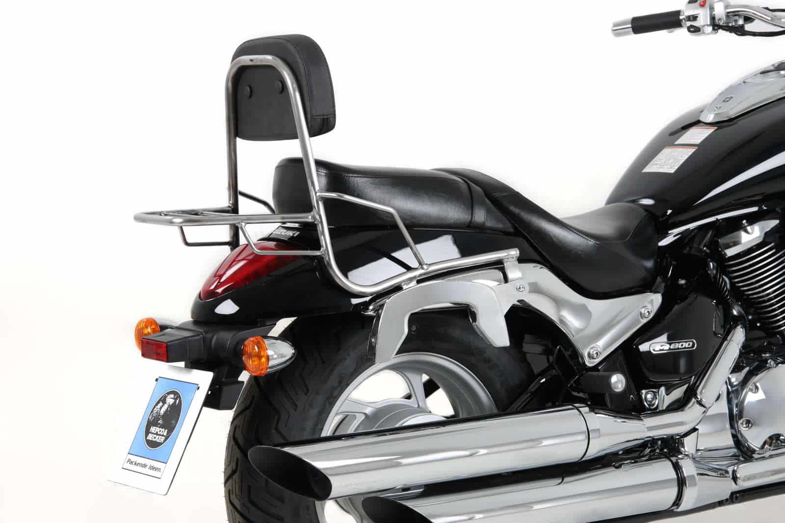 Sissybar mit Gepäckträger chrom für Suzuki M 800 Intruder (2010-2012)