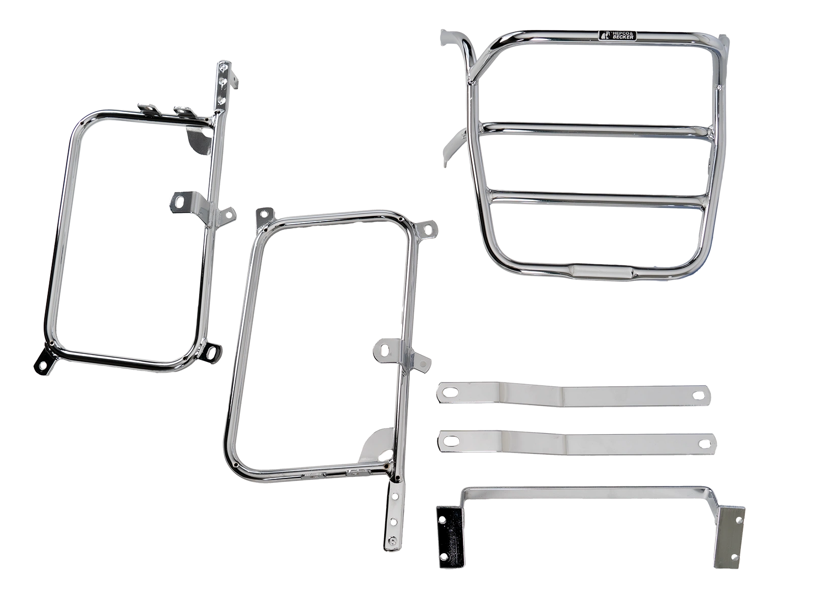 Komplettträgerset (Seitenkofferträger und Rohrgepäckbrücke Topcaseträger) chrom für Honda CBX pro-link (1980-1983)