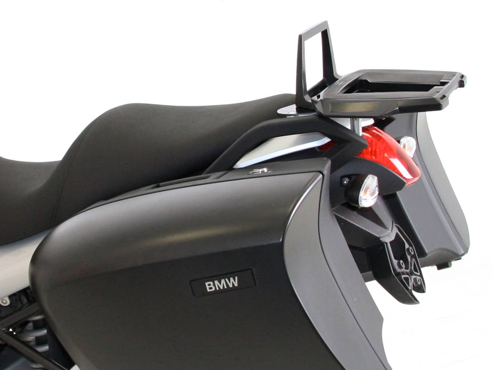 Alurack Topcaseträger für Kombination mit Original-Gepäckbrücke schwarz für BMW R 1200 R (2011-2014)