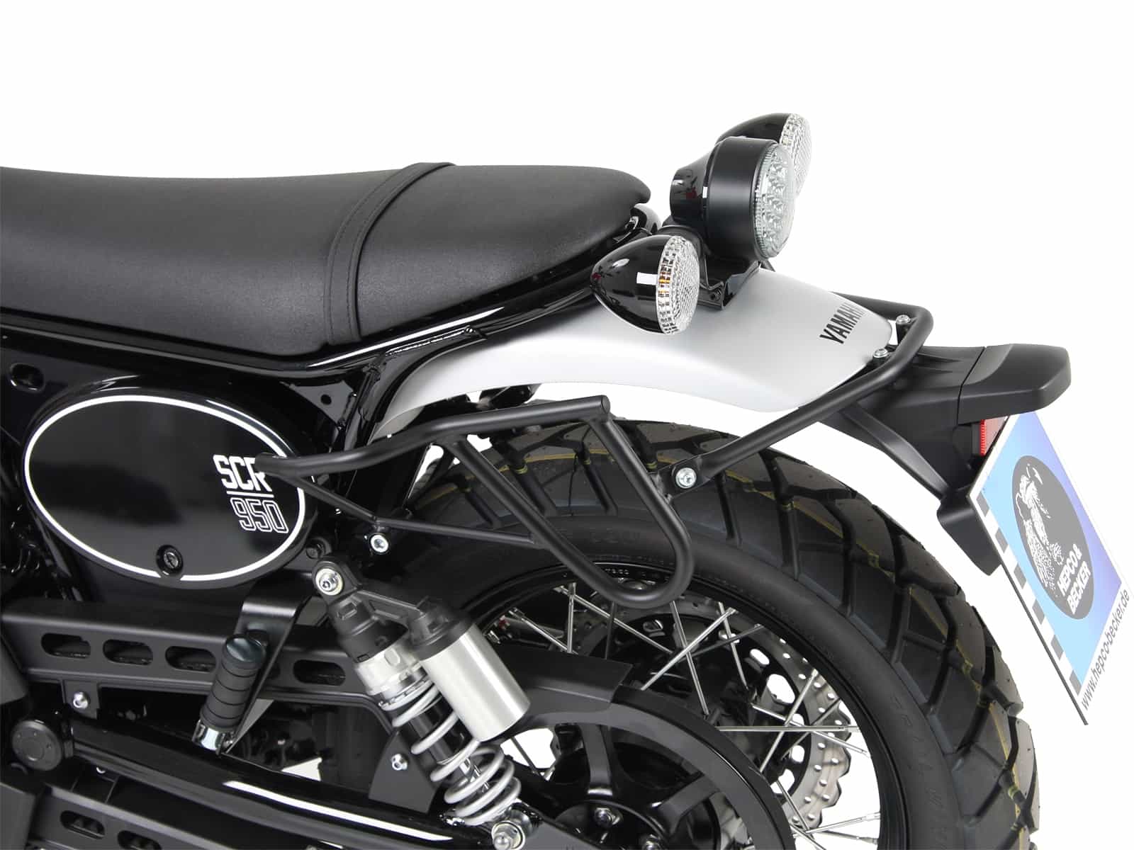 Ledertaschenhalter Cutout schwarz für Yamaha SCR 950 (2017-2020)