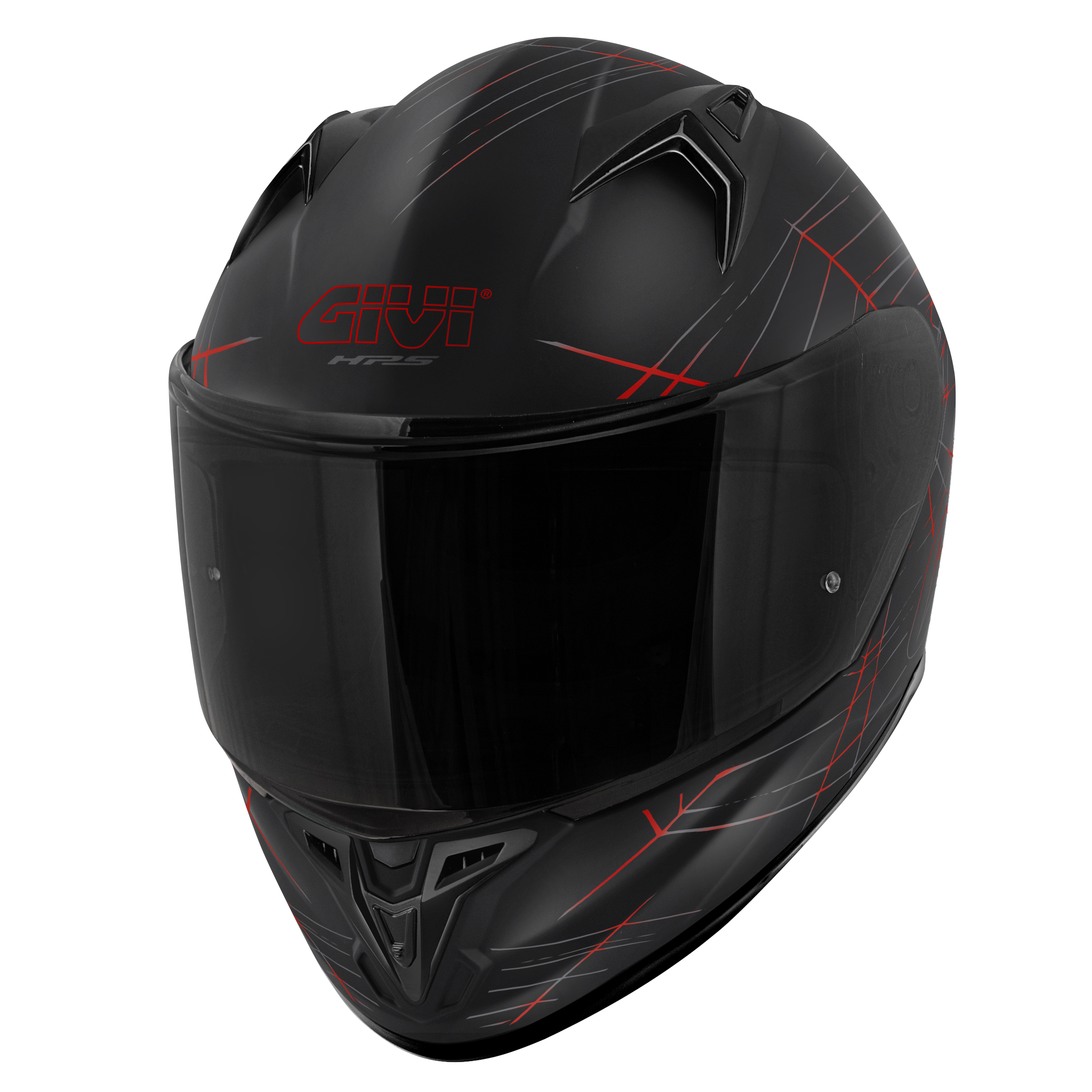 HPS 50.7 Phobia - Integral-Helm matt-schwarz/rot - Gr. 58/M