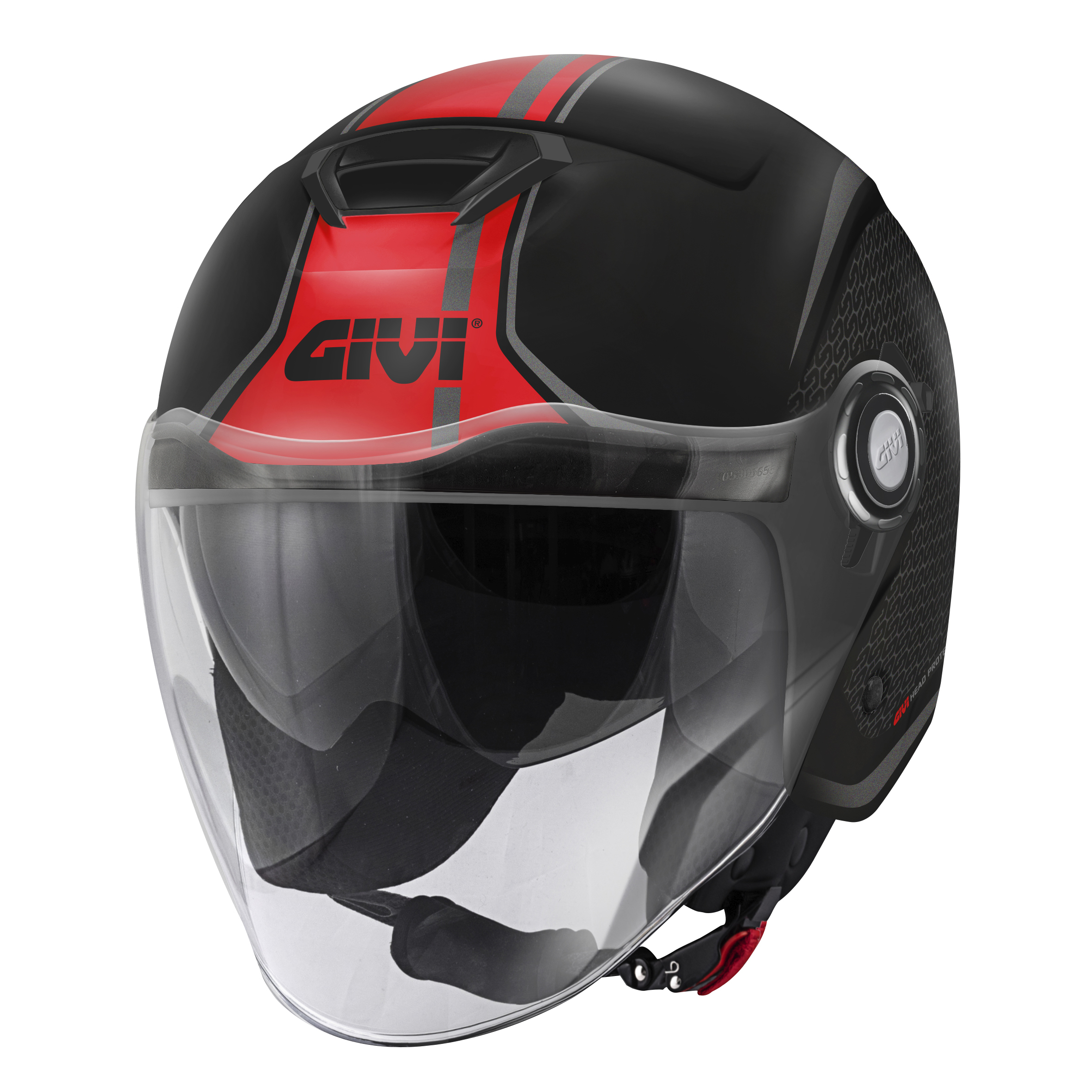 HPS 12.5 GRAPHIC TOUCH - Gr. 56/S matt-schwarz/rot