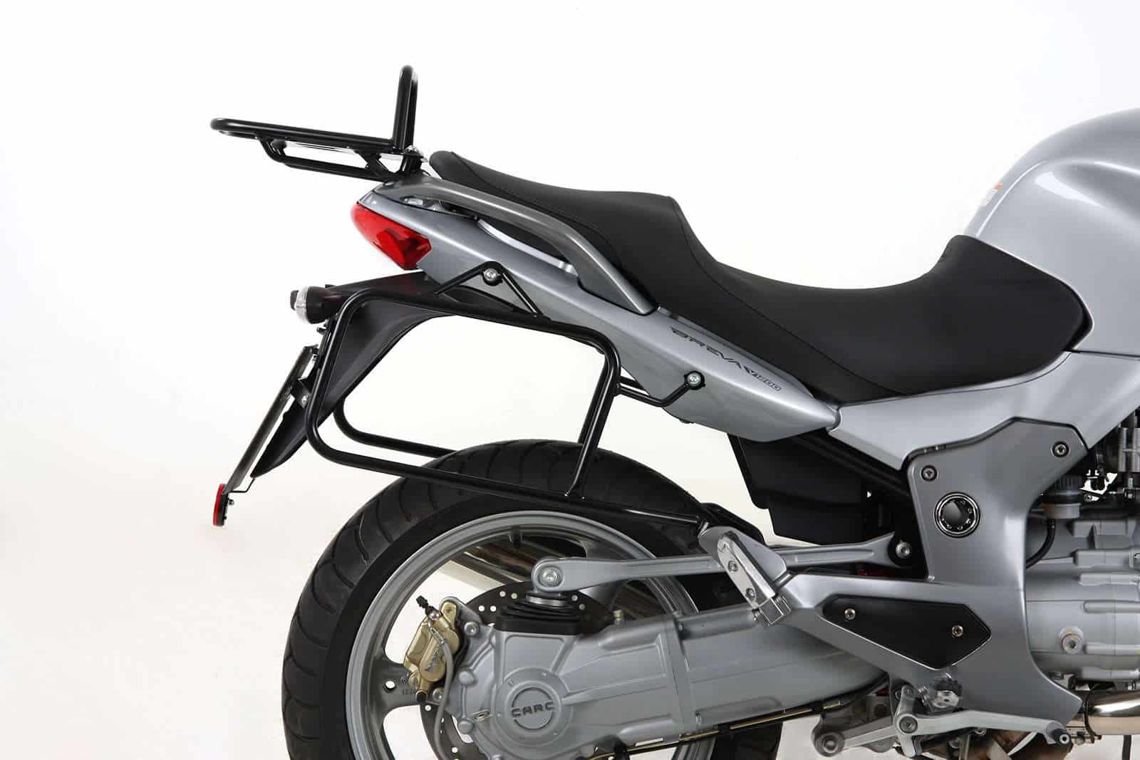 Seitenkofferträger festverschraubt schwarz für Moto Guzzi Breva V 850/1100/1200 (2004-2011)/Norge 1200