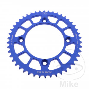 Alu-Kettenrad 46Z Teilung 428 blau JT Innendurchmesser 100 Lochkreis 120