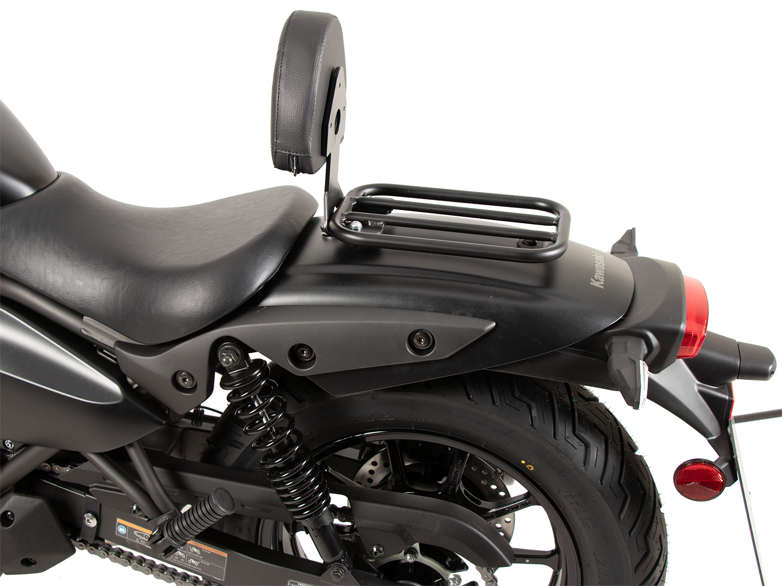Fahrer-Rückenlehne  schwarz mit Polster für Kombination mit Solorack 6132552 für Kawasaki Eliminator 500 (2024-)