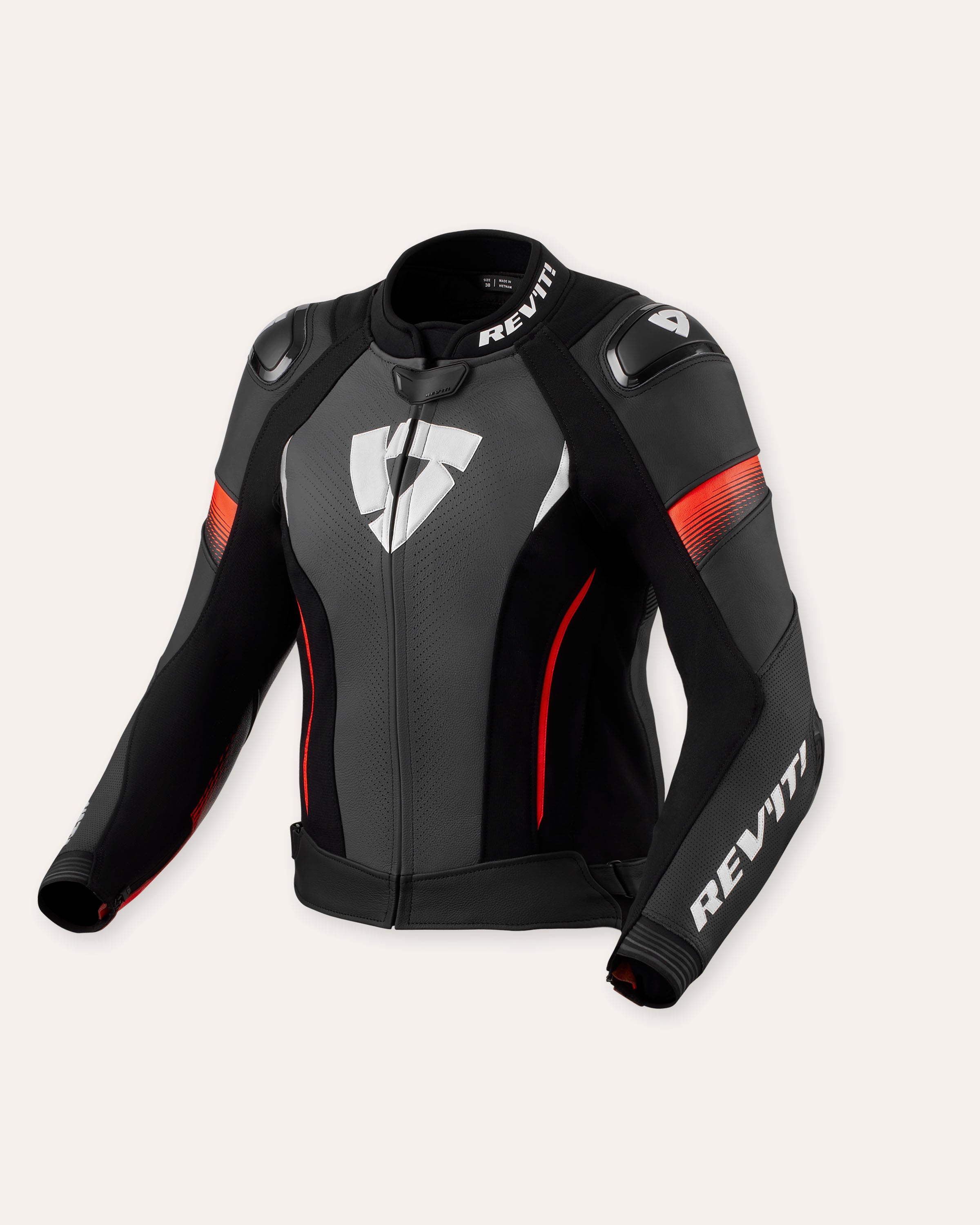 Jacke Xena 4 Pro Ladies Schwarz-Neon Rot 36 Standard