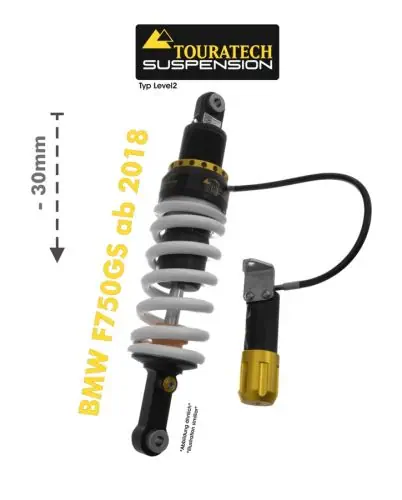 Touratech Suspension Tieferlegung -30mm für BMW F750GS ab 2018 Typ Level2 Touratech Suspension Tieferlegung -30mm für BMW F750GS ab 2018 Typ Level2