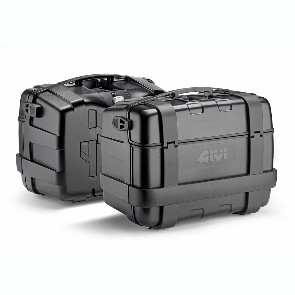Trekker 46 Lite Koffer Satz, Monokey, schwarz, mit Kunststoff Cover schwarz