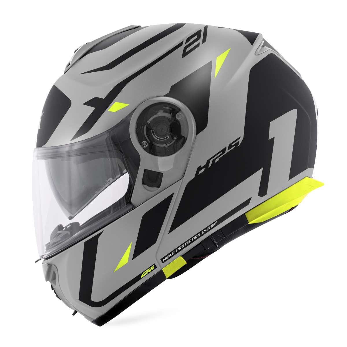 HPS X.21 EVO GRAPHIC - Gr. 60/L – matt-grau / schwarz / gelb